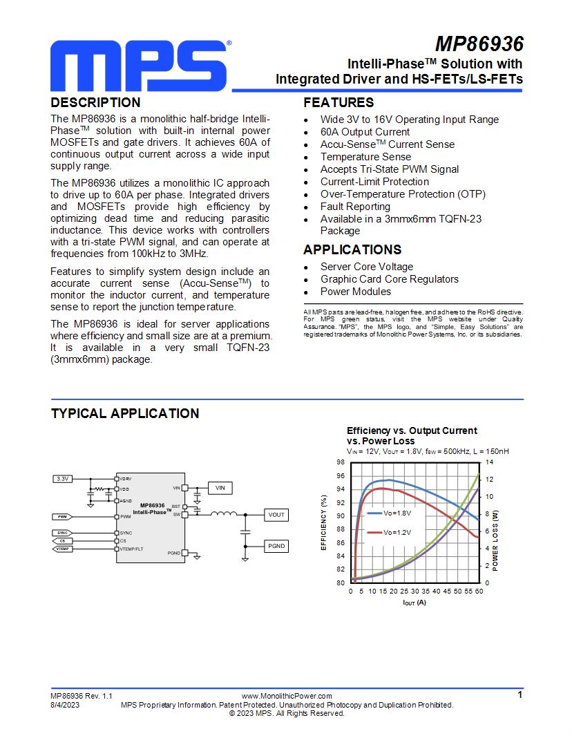 Monolithic Power Systems Mps Power Management Specialized Pmic