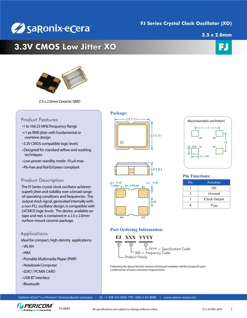 Diodes Incorporated Standard Clock Oscillators Datasheets – Mouser