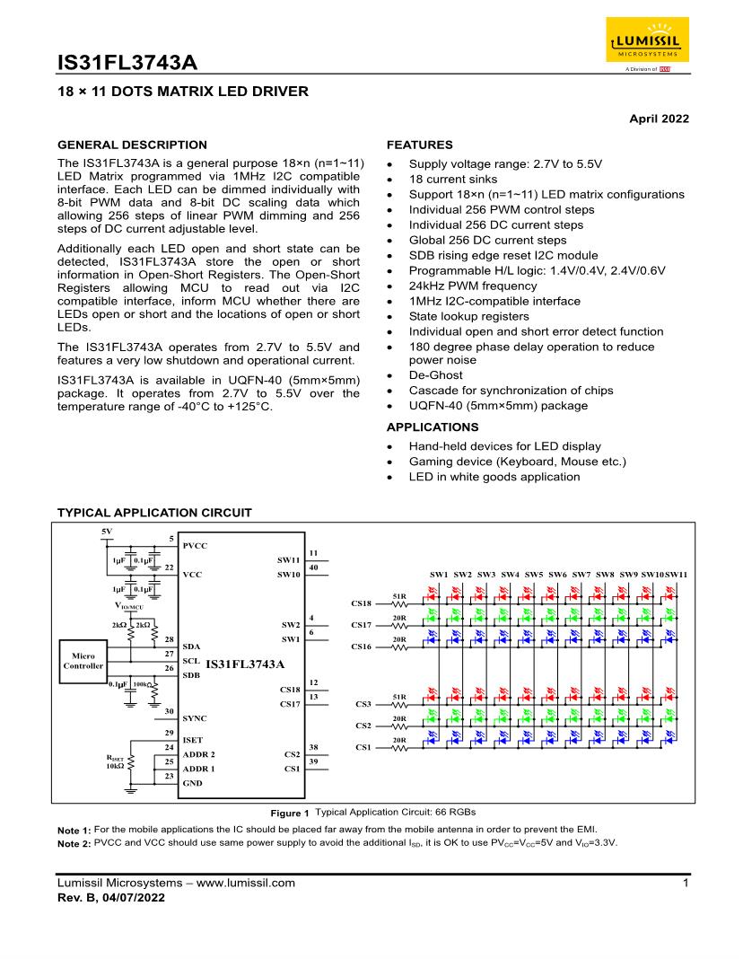 Lumissil Semiconductors Datasheets – Mouser