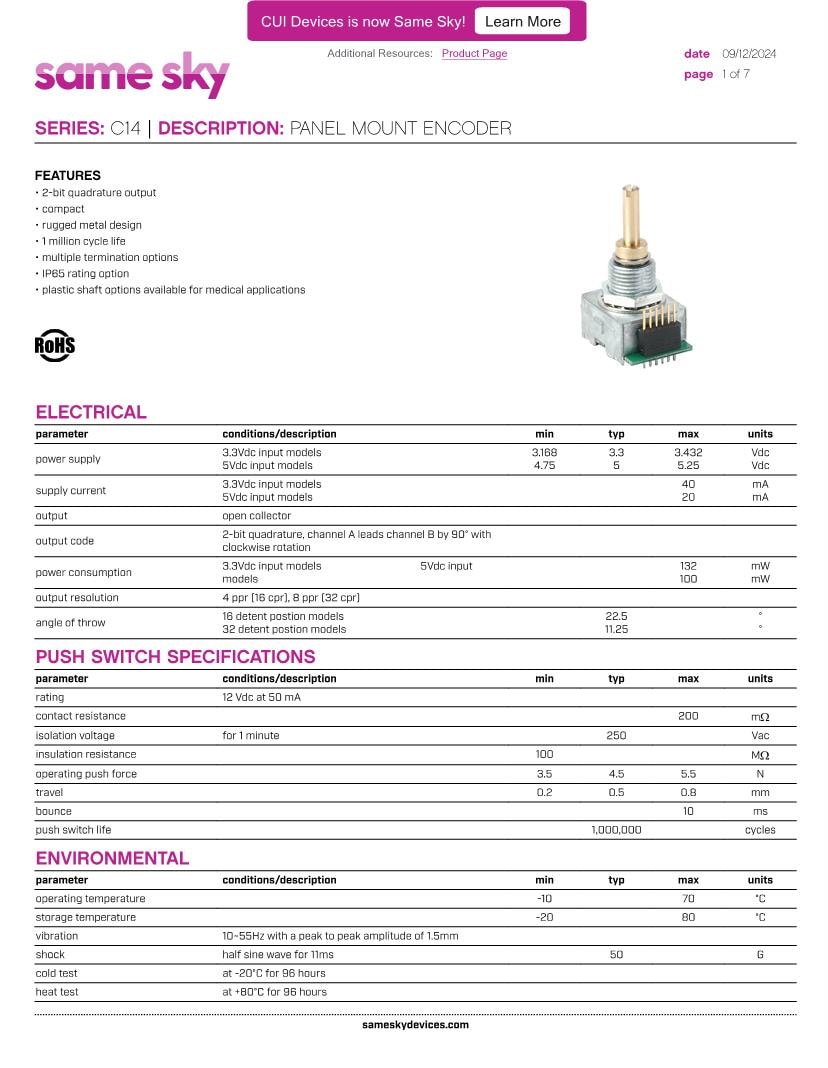 Encoder Datasheet: Hướng Dẫn Chi Tiết Và Ứng Dụng