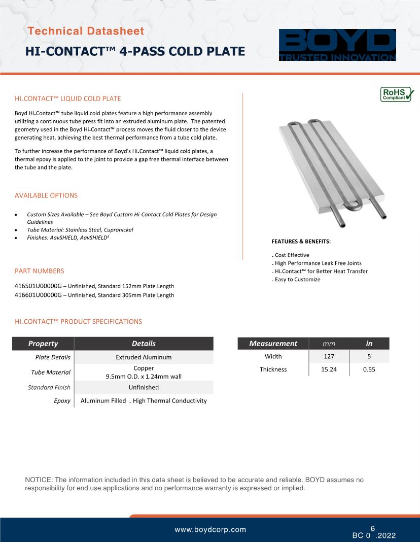 Aavid cold hot sale plate