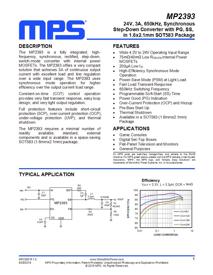 MP28163 Datasheet by Monolithic Power Systems Inc.