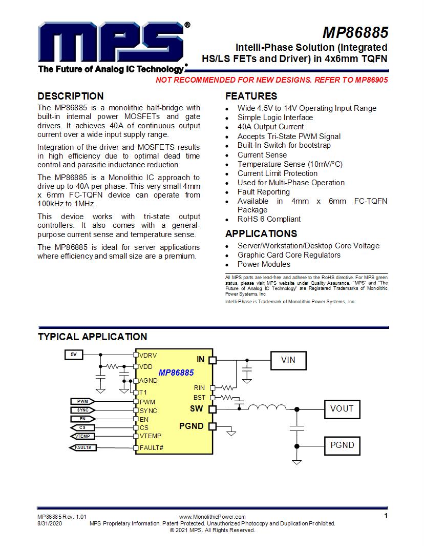 Monolithic Power Systems Mps Power Management Specialized Pmic Datasheets Mouser 6619