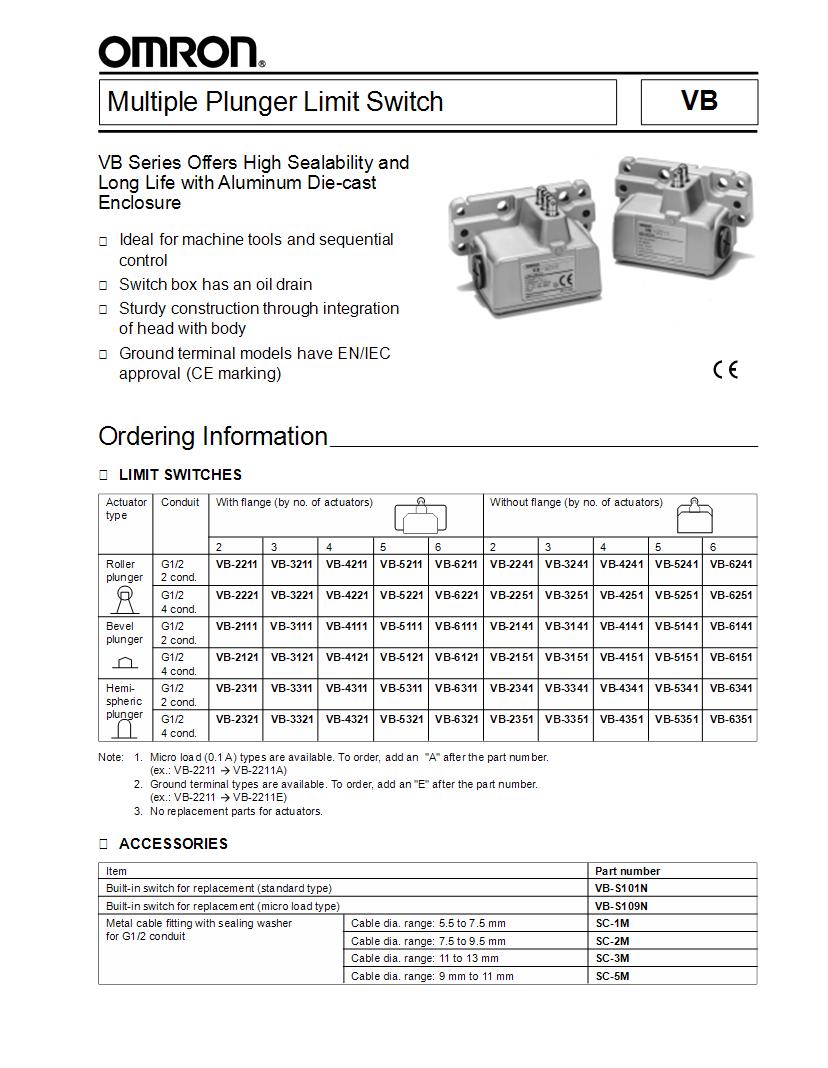 Multiple Plunger Limit Switch VB