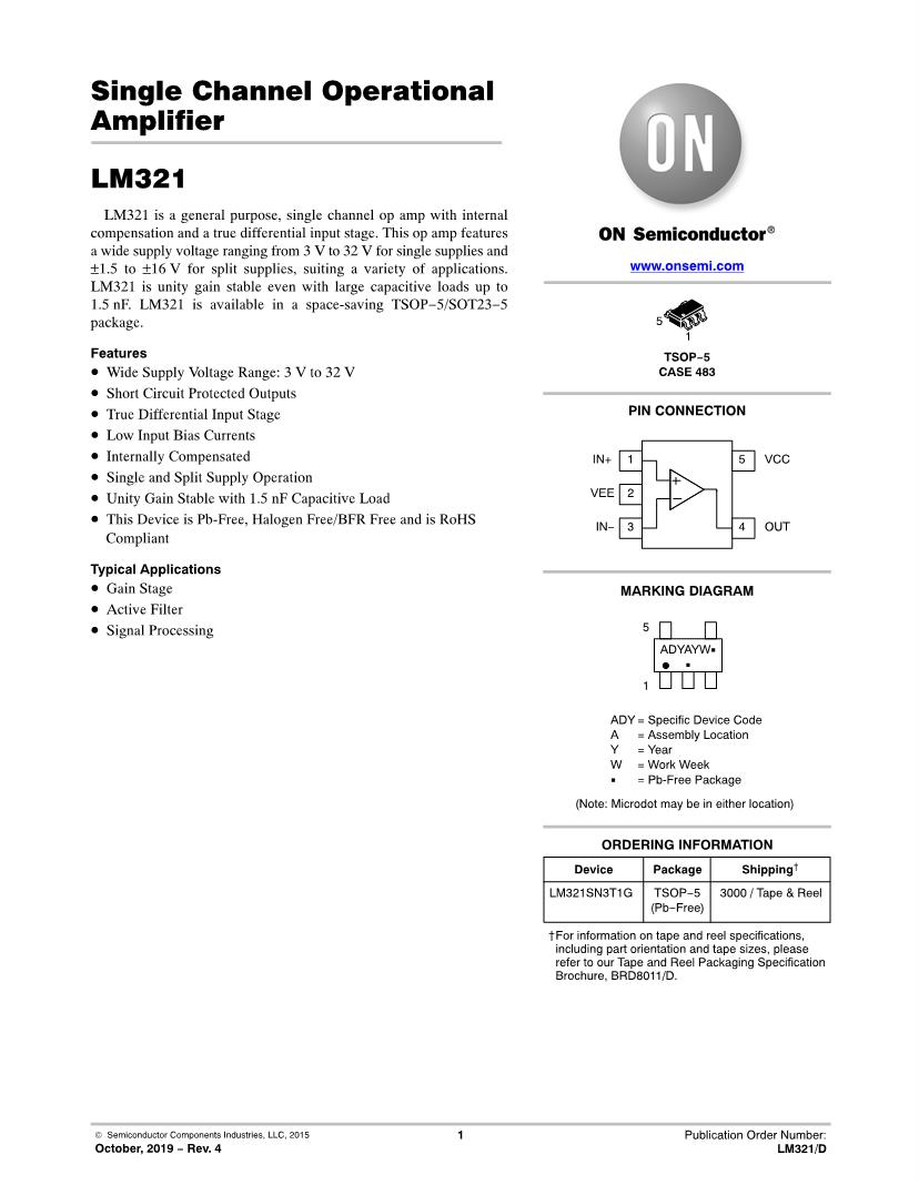 LM321 Op Amp Pinout, Equivalents, Features Datasheet, 45% OFF