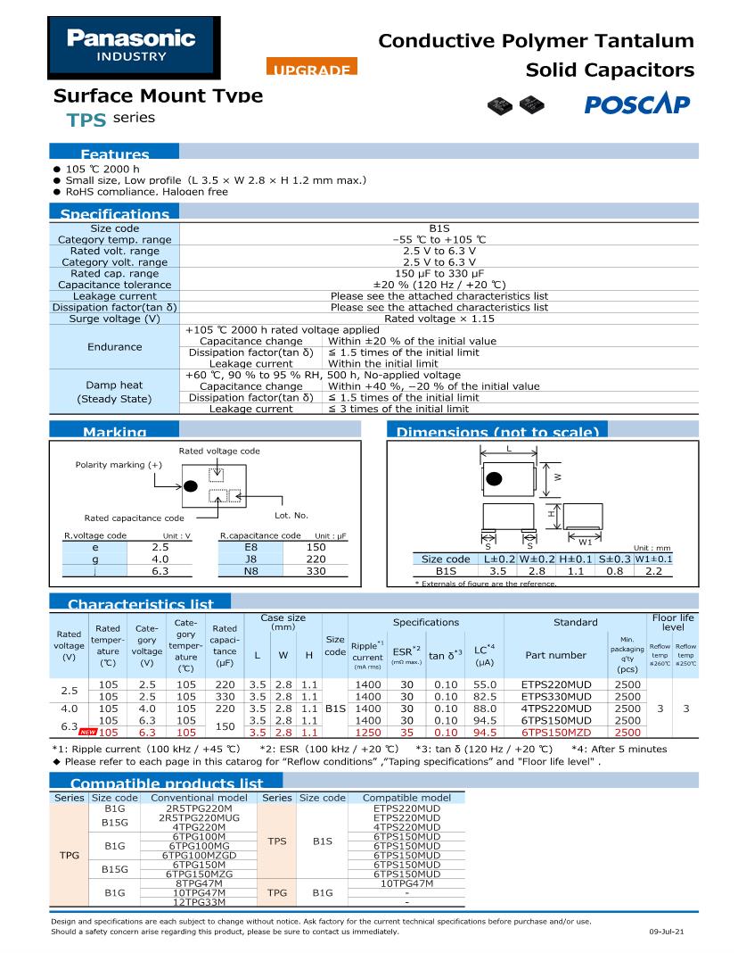 Tantalum Capacitors Datasheets – Mouser