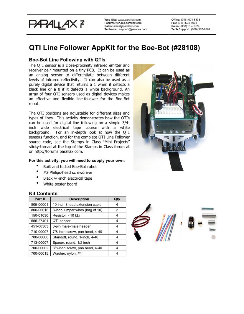 parallax line follower