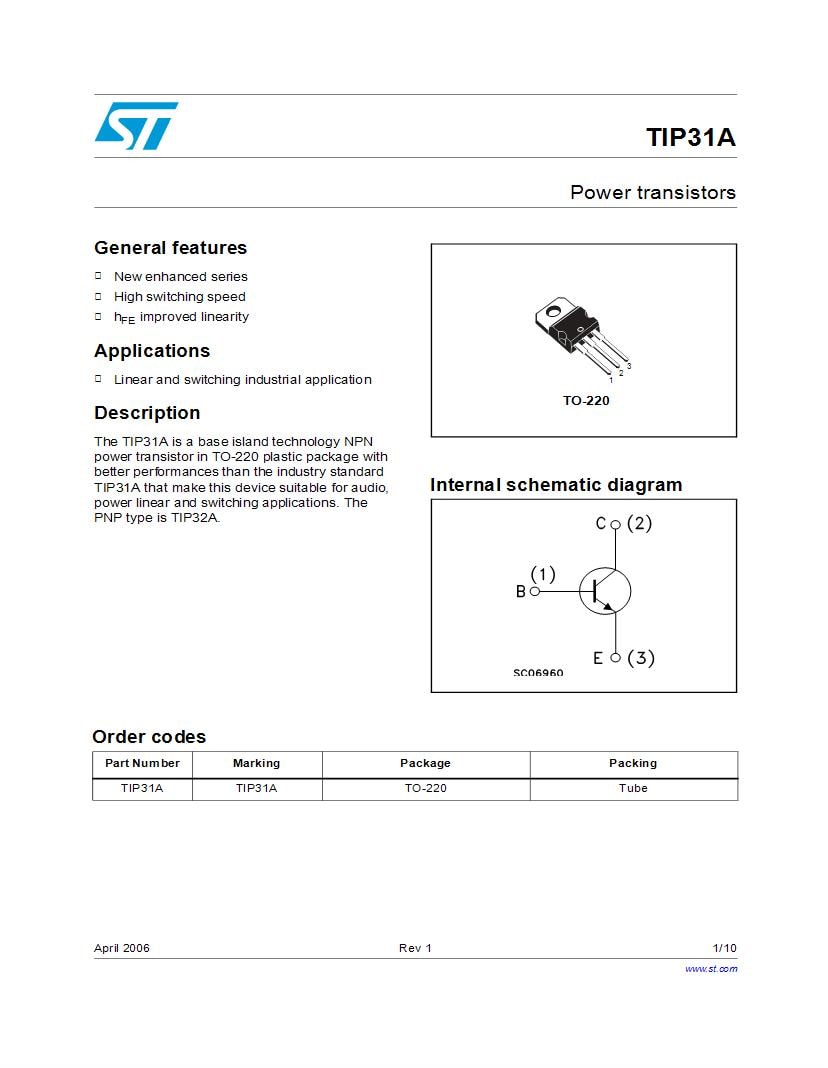 Transistor Tip31a Buy Stores 