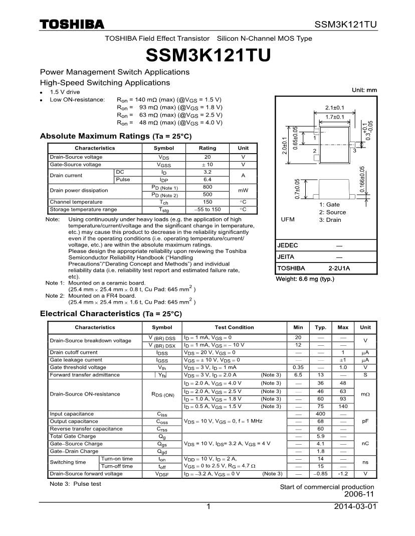 SMD/SMT N-Channel, SBD MOSFET Datasheets – Mouser