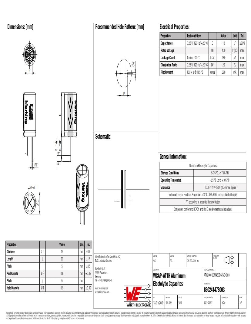 10uf Electrolytic Capacitor Datasheet 100% Authentic | americanprime.com.br