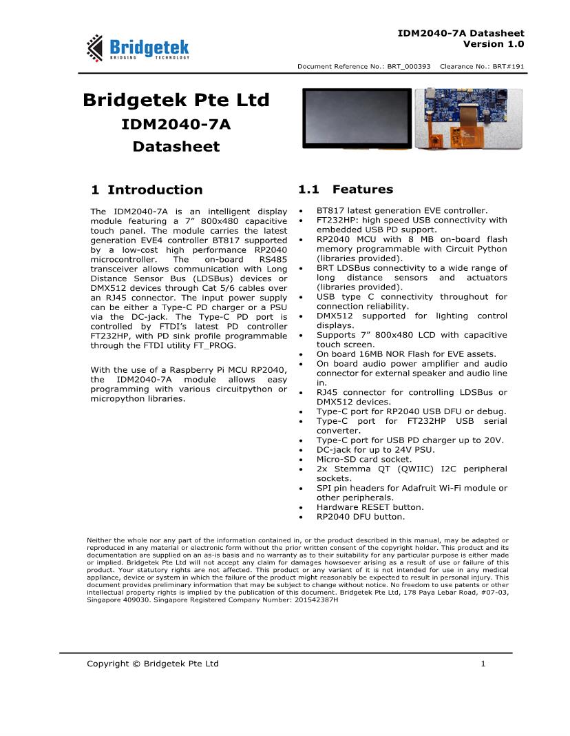 Bridgetek Pte Ltd