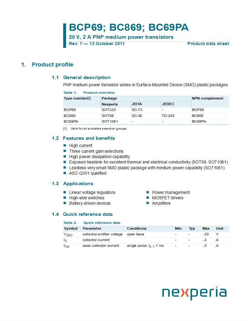 140 MHz PNP Bipolar Transistors - BJT Datasheets – Mouser