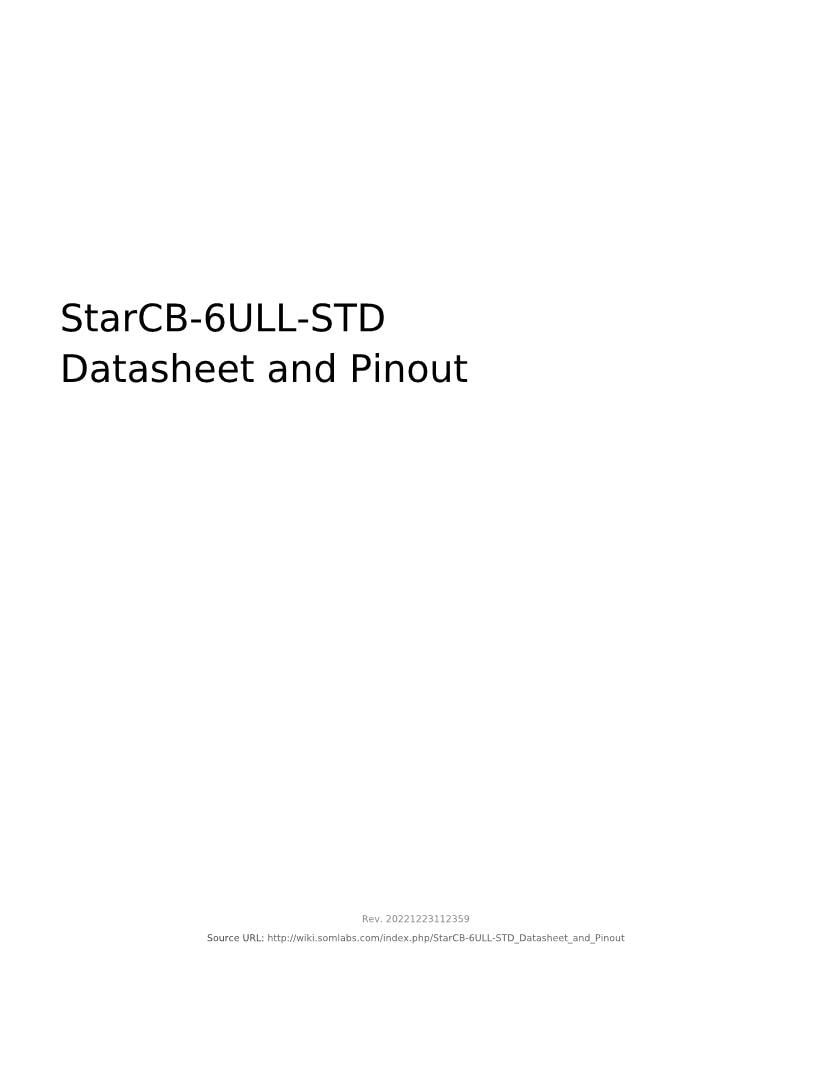 SoMLabs Datasheets – Mouser