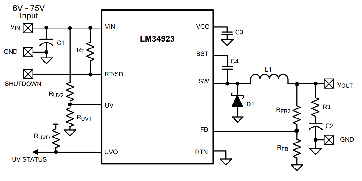 LM34923 Step Down Switching Regulator - TI | Mouser