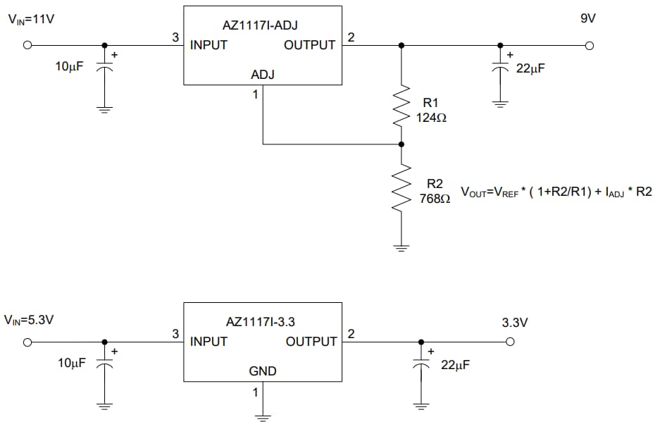 AZ1117I Low Dropout Linear Regulators - Diodes Inc | Mouser