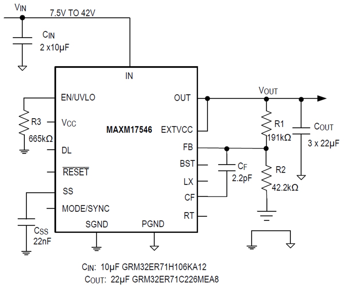 MAXM17546 DC-DC Step-Down Power Module - Analog Devices / Maxim ...