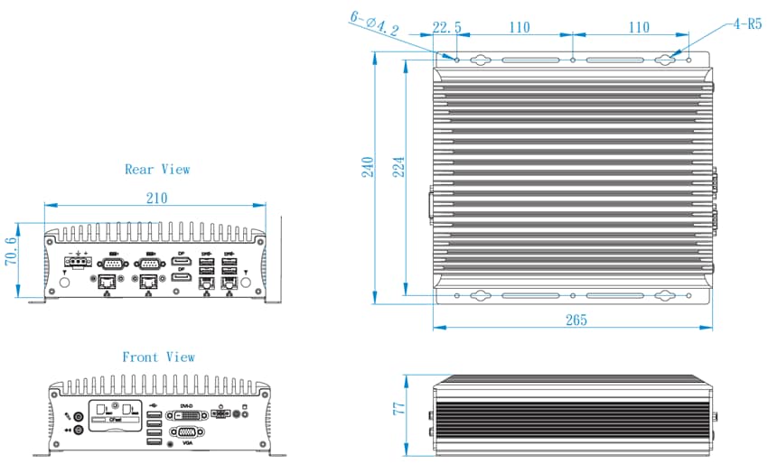 AMI220 High Performance Fanless System - iBASE Technology | Mouser