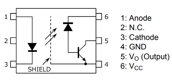 TLP2719 High-Speed Photocouplers - Toshiba | Mouser