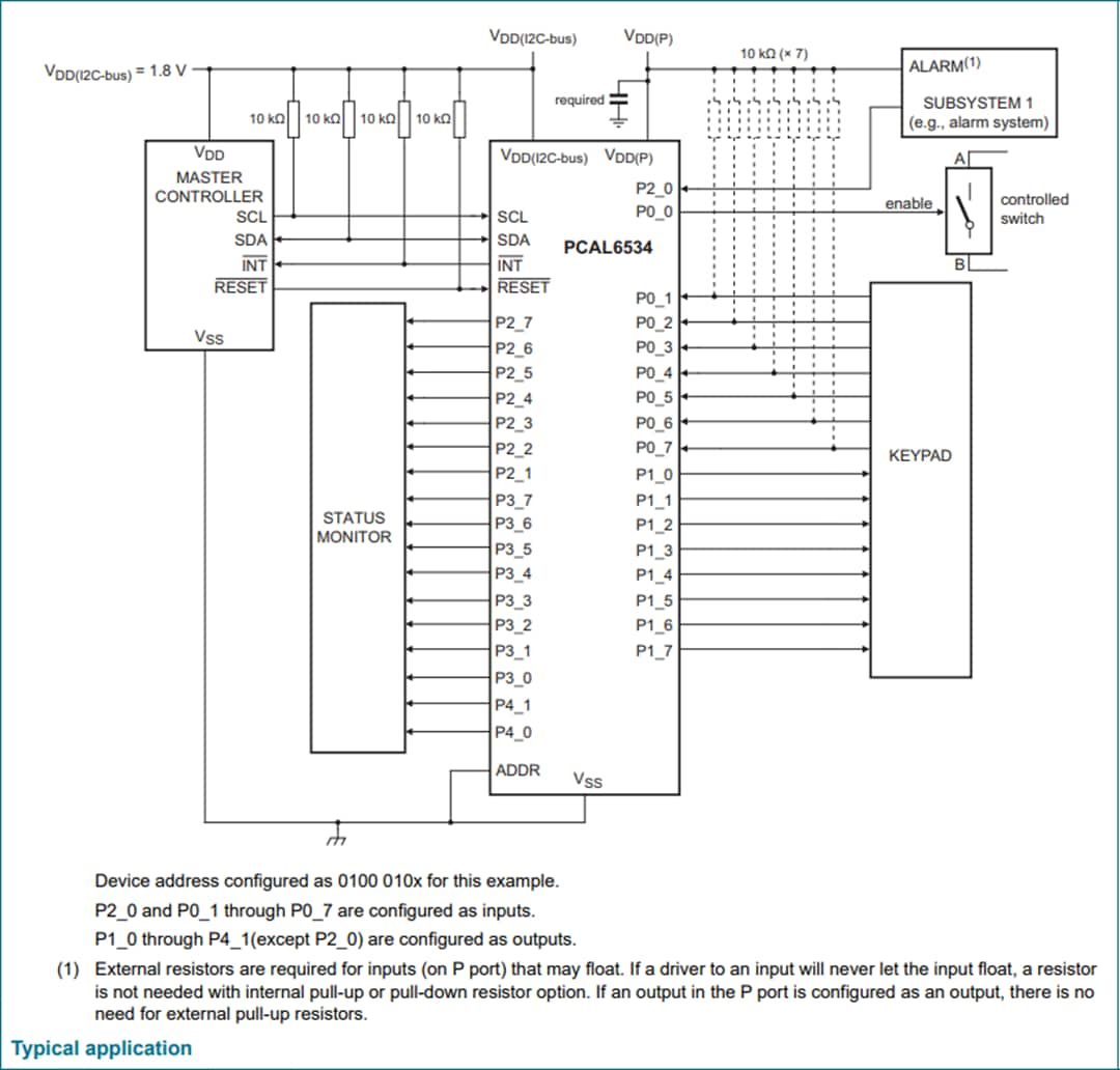 Pcal6534 34-bit General Purpose I O Expander - Nxp Semiconductors 