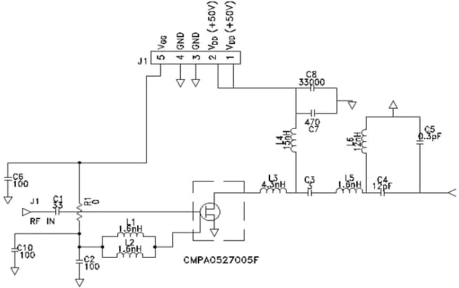 CMPA0527005F-AMP Demonstration Amplifier Circuit - MACOM | Mouser