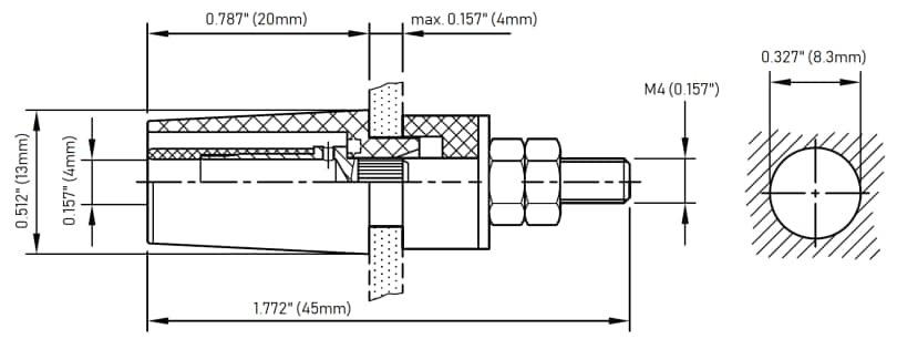 73098 4mm Mounting Safety Jacks - Pomona Electronics | Mouser