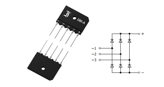 DBI25 3-Phase Diode Bridge Rectifiers - Diotec Semiconductor | Mouser