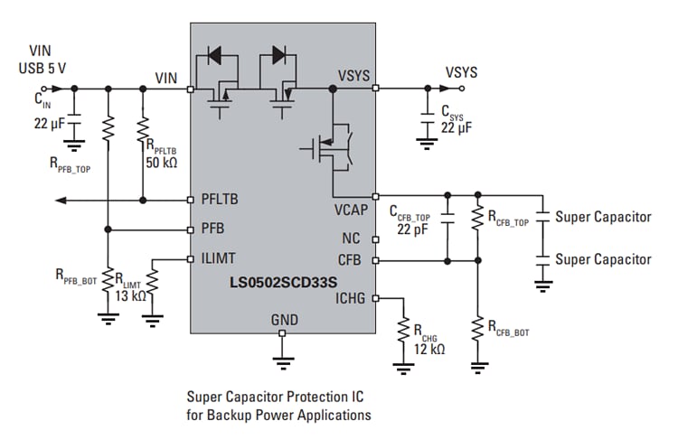 LS0502SCD33S Super Capacitor Protection IC - Littelfuse | Mouser