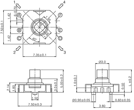 MU Multidirectional Switches - Apem | Mouser