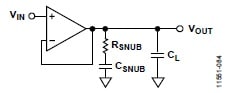 High capacitive load application circuit for the ADA4700-1